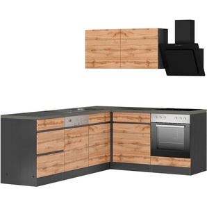 KOCHSTATION Winkelküche KS-Riesa, Stellbreite 240x180 cm, wahlweise mit oder ohne E-Geräte