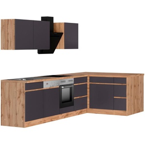 KOCHSTATION Winkelküche KS-Riesa, Stellbreite 340x150 cm, wahlweise mit oder ohne E-Geräte