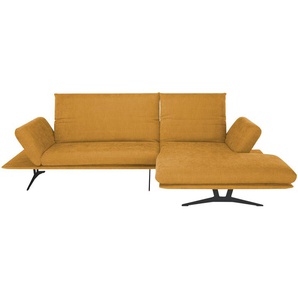 KOINOR Ecksofa aus Flachgewebe Francis ¦ orange ¦ Maße (cm): B: 284 H: 93 T: 159