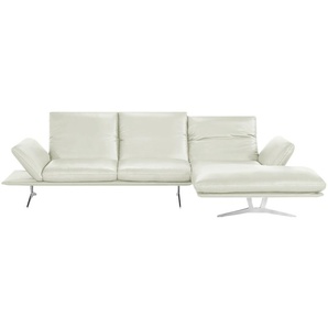 KOINOR Ecksofa Echtlederbezug Francis ¦ weiß ¦ Maße (cm): B: 194 H: 93 T: 92