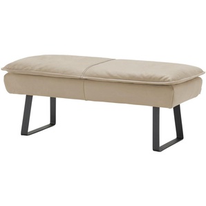 KOINOR Hockerbank Leder Alino - beige - Materialmix - 130 cm - 51 cm - 56 cm | Möbel Kraft