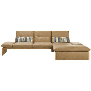 KOINOR Leder-Ecksofa mit Massivholzrahmen aus Wildeiche Humfrey ¦ braun ¦ Maße (cm): B: 314 H: 93 T: 159