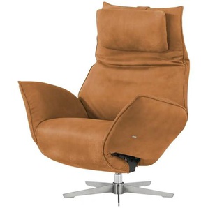 KOINOR Ledersessel mit elektrischer Relaxfunktion Safira ¦ orange ¦ Maße (cm): B: 92 H: 113 T: 90