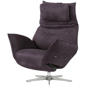 KOINOR Ledersessel mit elektrischer Relaxfunktion Safira ¦ lila/violett ¦ Maße (cm): B: 92 H: 113 T: 90