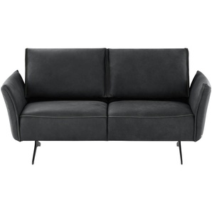 KOINOR Ledersofa  Vineto ¦ schwarz ¦ Maße (cm): B: 176 H: 110 T: 88