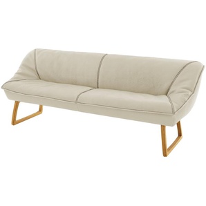 KOINOR Polsterbank Leder Alino - beige - Materialmix - 188 cm - 86 cm - 77 cm | Möbel Kraft