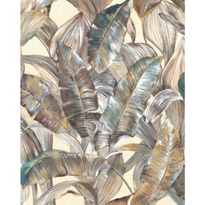 Komar Vliestapete, Braun, Grün, Weiß, Blätter, 200x250 cm, Fsc, Tapeten Shop, Vliestapeten