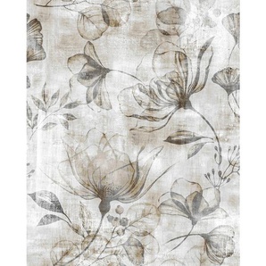 Komar Vliestapete, Braun, Schwarz, Weiß, Floral, 200x250 cm, Fsc, Tapeten Shop, Vliestapeten