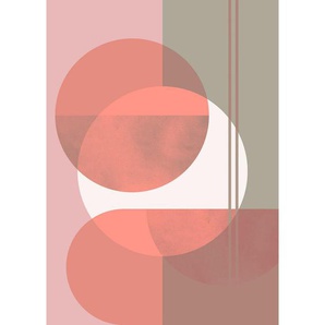 Komar Vliestapete Form, Weiß, Rot, Rosa, Abstraktes, 200x280 cm, FSC Mix, Tapeten Shop, Vliestapeten