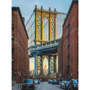 Komar Vliestapete Brooklyn, Mehrfarbig, Papier, Skyline, 184x248 cm, Made in Germany, FSC Mix, Tapeten Shop, Vliestapeten