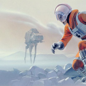 KOMAR Vliestapete Star Wars Classic RMQ Hoth Battle Pilot Tapeten 500x250 cm (Breite x Höhe) Gr. B/L: 500 m x 250 m, Rollen: 1 St., bunt Vliestapeten