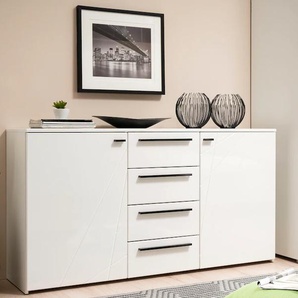 Kombikommode INOSIGN Ksanti Sideboards Gr. B/H/T: 163cm x 80,5cm x 80,5cm, 4 St., weiß Mit 4 Schubkästen, hochglänzende Front