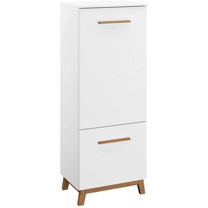 Kombikommode RAUCH Carlsson Sideboards Gr. B/H/T: 47cm x 127cm x 42cm,, weiß (weiß/eiche massiv) Breite 47 cm