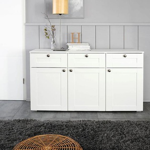 Kombikommode RAUCH Skagen Sideboards Gr. B/H/T: 140cm x 81cm x 42cm, 3 St., weiß