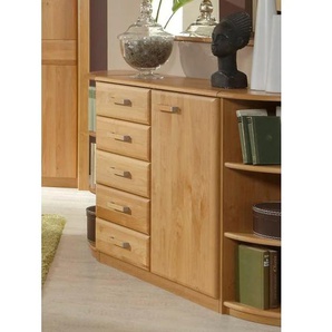 Kombikommode WIEMANN Lausanne, teilmassive Erle, stilvoller Landhausstil Sideboards Gr. B/H/T: 93cm x 89cm x 37cm, beige (natur) Made in Germany