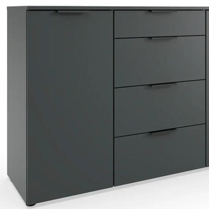 Kombikommode WIMEX Level by fresh to go Sideboards Gr. B/H/T: 135cm x 84cm x 41cm, 4 St., grau (graphit) 2-türig mit 4 Schubladen, soft-close Funktion, 135cm breit, 84cm hoch