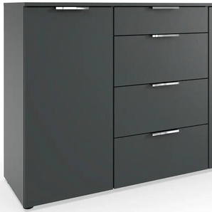 Kombikommode WIMEX Level by fresh to go Sideboards Gr. B/H/T: 135cm x 84cm x 41cm, 4 St., grau (graphit) 2-türig, mit 4 Schubladen und soft-close Funktion, 135cm breit