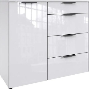 Kombikommode WIMEX level36 D by fresh to go Sideboards Gr. B/H/T: 135cm x 84cm x 41cm, 4 St., weiß (korpus weiß/ front lack weiß) mit lackierten Hochglanz-Fronten, soft-close Funktion, 135cm breit