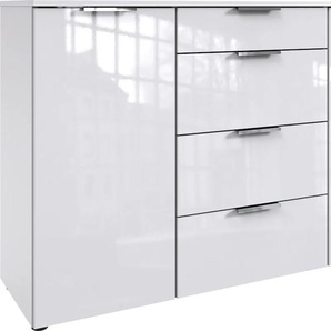 Kombikommode WIMEX level36 D by fresh to go Sideboards Gr. B/H/T: 135cm x 84cm x 41cm, 4 St., weiß (korpus weiß/ front lack weiß) mit lackierten Hochglanz Fronten, soft-close Funktion, 135cm breit