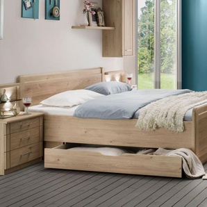 Komfort-Doppelbett Telford, Eiche natur, 160x210 cm, mit Schubkästen