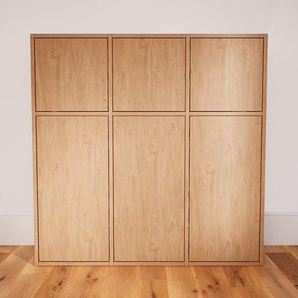Kommode Eiche - Design-Lowboard: Türen in Eiche - Hochwertige Materialien - 118 x 117 x 34 cm, Selbst zusammenstellen