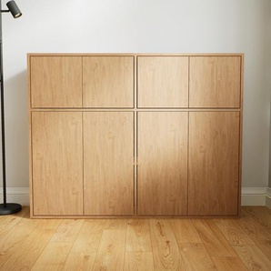 Kommode Eiche - Design-Lowboard: Türen in Eiche - Hochwertige Materialien - 151 x 117 x 34 cm, Selbst zusammenstellen
