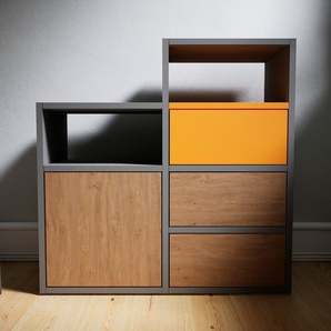 Kommode Eiche - Lowboard: Schubladen in Eiche & Türen in Eiche - Hochwertige Materialien - 79 x 79 x 34 cm, konfigurierbar