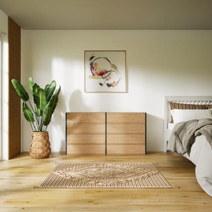 Sideboard Eiche - Designer-Sideboard: Schubladen in Eiche - Hochwertige Materialien - 151 x 79 x 34 cm, Individuell konfigurierbar