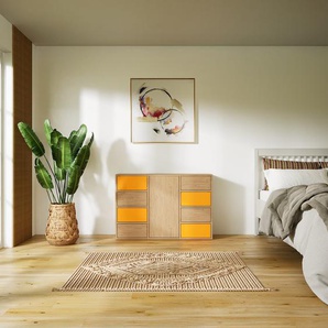 Kommode Eiche - Lowboard: Schubladen in Eiche & Türen in Eiche - Hochwertige Materialien - 118 x 79 x 34 cm, konfigurierbar