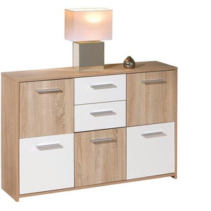 Sideboard  Elvezia 5T 2SL ¦ holzfarben ¦ Maße (cm): B: 115 H: 77 T: 30