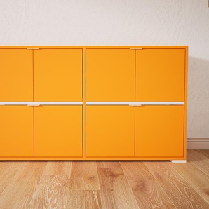 Kommode Gelb - Design-Lowboard: Türen in Gelb - Hochwertige Materialien - 151 x 81 x 47 cm, Selbst zusammenstellen