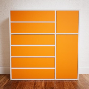 Kommode Gelb - Lowboard: Schubladen in Gelb & Türen in Gelb - Hochwertige Materialien - 115 x 117 x 34 cm, konfigurierbar