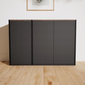 Kommode Graphitgrau - Design-Lowboard: Türen in Graphitgrau - Hochwertige Materialien - 115 x 79 x 34 cm, Selbst zusammenstellen