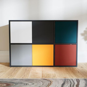 Kommode Graphitgrau - Design-Lowboard: Türen in Grau - Hochwertige Materialien - 115 x 79 x 34 cm, Selbst zusammenstellen