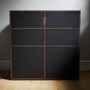 Kommode Graphitgrau - Lowboard: Schubladen in Graphitgrau & Türen in Graphitgrau - Hochwertige Materialien - 79 x 79 x 34 cm, konfigurierbar