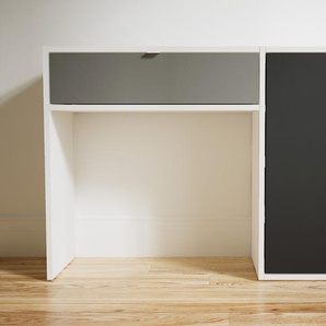 Kommode Graphitgrau - Lowboard: Schubladen in Grau & Türen in Graphitgrau - Hochwertige Materialien - 115 x 79 x 34 cm, konfigurierbar