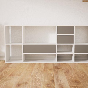 Kommode Grau - Design-Lowboard: Schubladen in Grau - Hochwertige Materialien - 192 x 79 x 34 cm, Selbst zusammenstellen