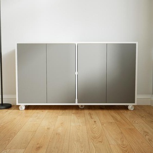 Kommode Grau - Design-Lowboard: Türen in Grau - Hochwertige Materialien - 151 x 87 x 34 cm, Selbst zusammenstellen