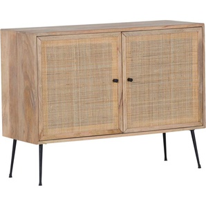 Kommode GUTMANN FACTORY Liam Sideboards Gr. B/H/T: 105 cm x 80 cm x 42 cm, beige (natur) Kommode mit Rattangeflecht