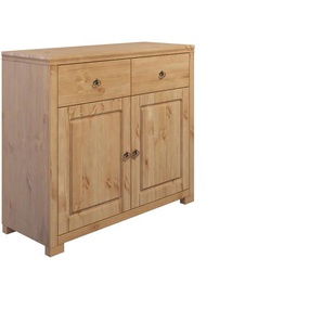 Kommode HOME AFFAIRE Gotland Sideboards Gr. B/H/T: 102cm x 89cm x 40cm, gebeizt/geölt, 2 St., beige (natur) aus massiver Kiefer, mit 2 Schubladen, FSC, Breite 102 cm