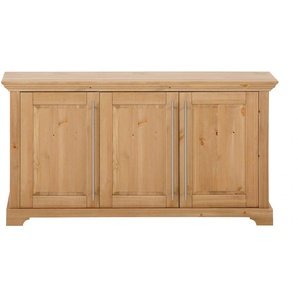 Kommode HOME AFFAIRE Meliss Sideboards Gr. B/H/T: 132cm x 70cm x 39cm, beige (natur) aus massiver Kiefer, FSC 3-türig, Breite 132 cm