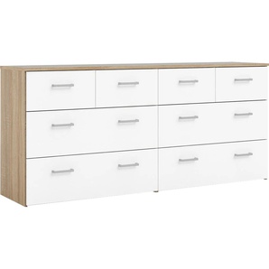 Kommode INOSIGN Space Aufbewahrung, Schubladenschrank, Stauraum Sideboards Gr. B/H/T: 147,1 cm x 66,7 cm x 35,95 cm, 8 St., braun (eiche) 8 Schubladen, viel Stauruam, Breite 147 cm, Höhe 66,7 cm