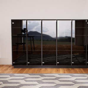 Kommode Kristallglas klar - Design-Lowboard: Türen in Kristallglas klar - Hochwertige Materialien - 233 x 123 x 47 cm, Selbst zusammenstellen