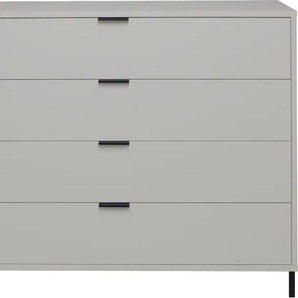 Kommode MÄUSBACHER Bonnie Sideboards Gr. B/H/T: 119cm x 100cm x 45cm, 4 St., grau (kreidegrau matt) Breite 119 cm mit Quadratgestell