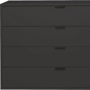 Kommode MÄUSBACHER Bonnie Sideboards Gr. B/H/T: 119cm x 87cm x 45cm, 4 St., grau (anthrazit matt lack) Breite 119 cm