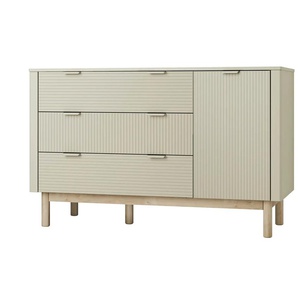 Kommode  Miloo ¦ beige ¦ Maße (cm): B: 52,4 H: 90,4