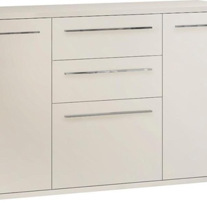 Kommode PLACES OF STYLE Piano Sideboards Gr. B/H/T: 180cm x 84,6cm x 45,2cm, 2 St., beige (beige hochglanz) UV lackiert, Soft-Close Funktion