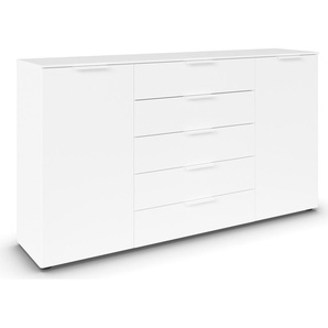 Kommode RAUCH Flipp Sideboards Gr. B/H/T: 180cm x 100cm x 42cm, 5 St., weiß (alpinweiß) 2-türig mit 5 Schubladen und Soft-Close-Funktion in zwei Breiten