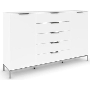 Kommode RAUCH Flipp Sideboards Gr. B/H/T: 180cm x 111cm x 42cm, 5 St., weiß (alpinweiß) 2-türig mit 5 Schubladen und Soft-Close-Funktion in zwei Breiten