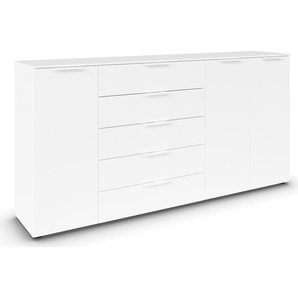 Kommode RAUCH Flipp Sideboards Gr. B/H/T: 200cm x 100cm x 42cm, 5 St., weiß (alpinweiß) 3-türig mit 5 Schubladen und Soft-Close-Funktion